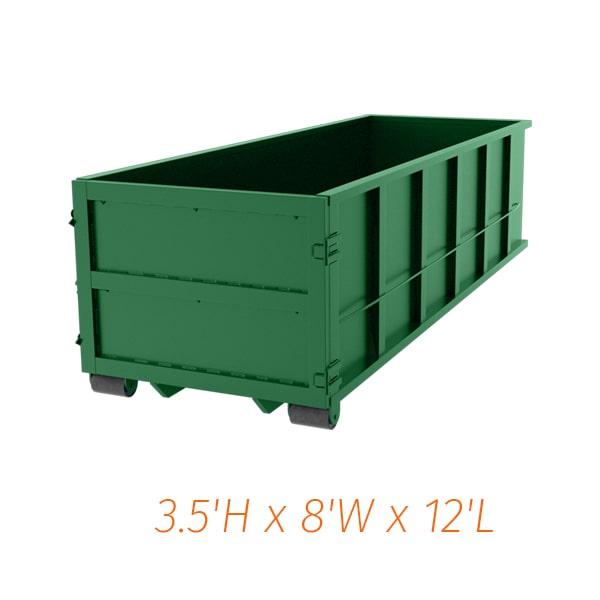 10 yard dumpsters can accommodate up to 2-3 tons of weight