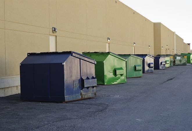 waste management containers at a worksite in Cascilla